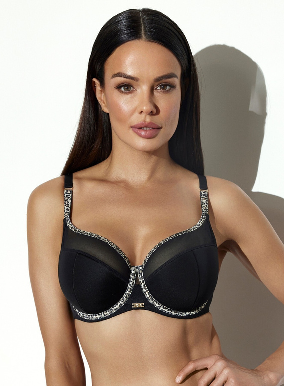 Ava 2272/B Black Panther Braguitas Brasileñas de Mujer de Microfibra y Tul