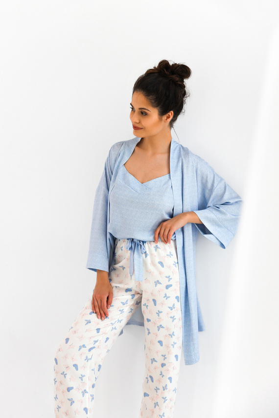 Pijama de mujer Edita Sensis - azul melange