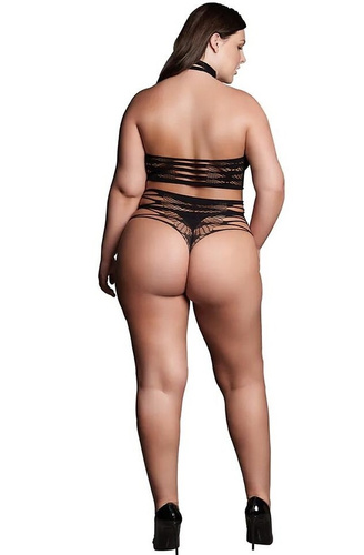 Body de mujer Mapale 7481 Romper Babydoll blanco de encaje con espalda descubierta
