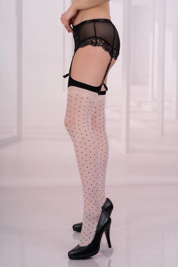 Tarini 20 den LivCo Corsetti Medias con cinturón - blanco