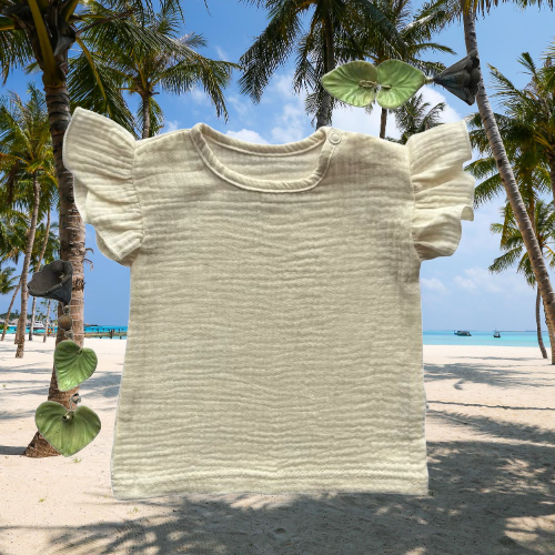 Mamatti BL50103 blusa de muselina para niña ligera algodón verano