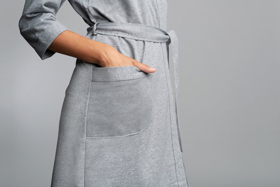 Kalia Ladies Albornoz manga 3/4 Moda Italiana- rosa