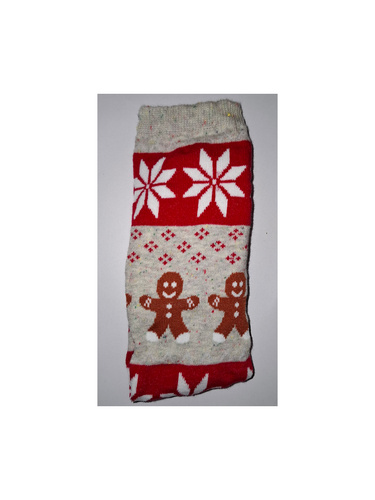 1283-040 Calcetines Cake Milena - calcetines festivos de mujer con motivo de galletas, Light Melange