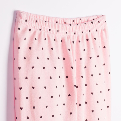 Pijama infantil Nicol Tosia 225038 de algodón, larga, rosa con corazones