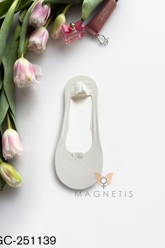 Calcetines invisibles bailarina Magnetis GC-251139 algodón silicona ecru