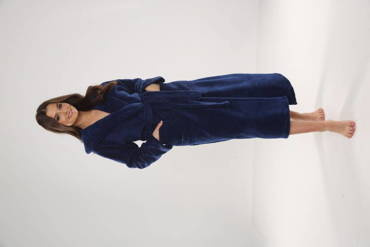 807 Luna II Bata larga de mujer Forex - Azul marino