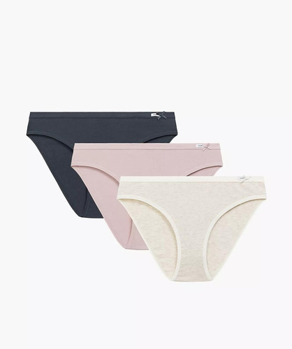 Braga 3CLP-002 Sport Atlantic - algodón, corte clásico, 3 unidades por caja grafito/rosa/beige