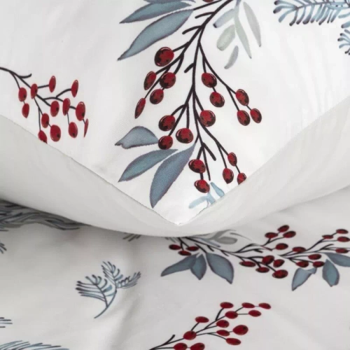 Ropa de cama navideña Peace Eurofirany blanca microfibra renos ramas