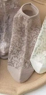 CC-251112 – calcetines invisibles mujer algodón con malla beige