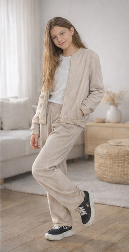 Pantalón Bambarillo Cord beige baby cord con bolsillos