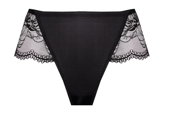 Belem Unikat slip negro de cintura alta – cómodo, elegante, con encaje