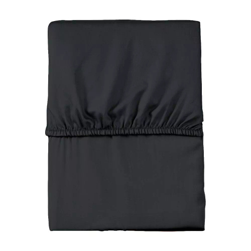 Sábana ajustable de microsatén Poly Detexpol lisa y práctica black