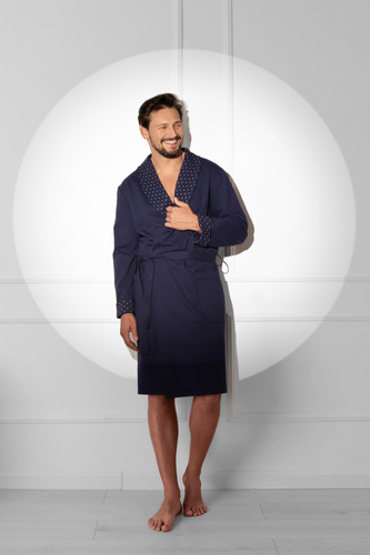 Bata de hombre Gerard - 100% algodón, corte clásico con un elegante acabado Moda Italiana