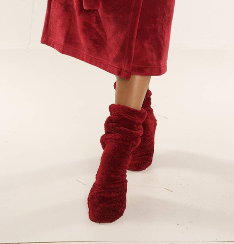 553/554 Calcetines de dormir Wellsoft Smooth De Lafense - granate