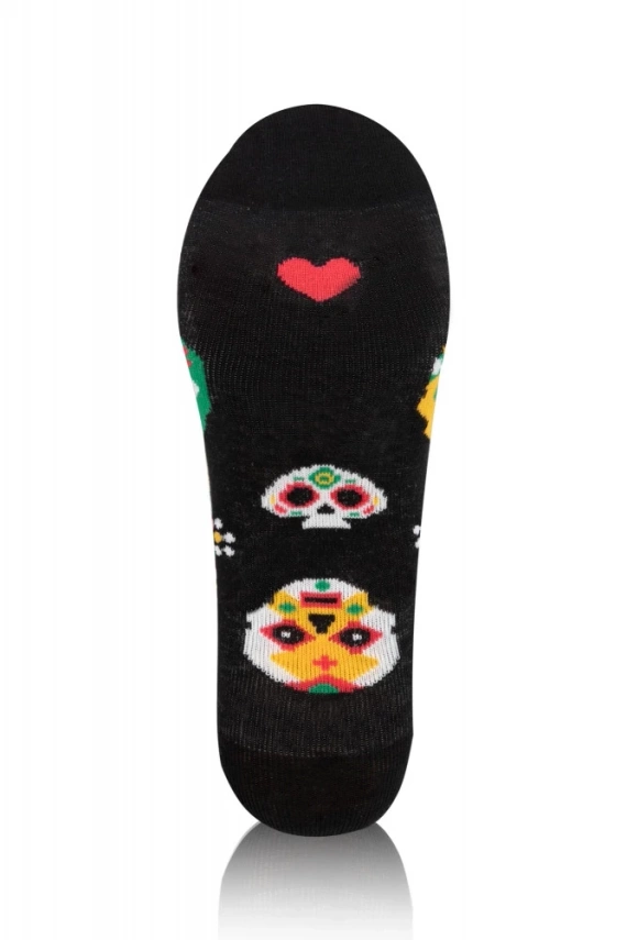 S134D Muerto Calcetines largos Moda Italiana - negro