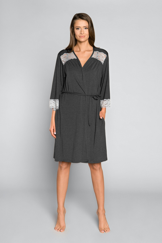 Sonata Albornoz de mujer Moda italiana melange oscuro