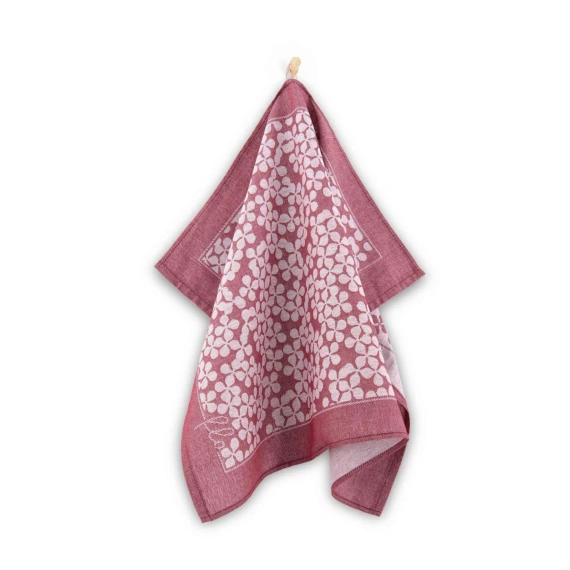 Paño de cocina FLORES Zwoltex 50x70 algodón bordó Ultrasoft 200 g/m²