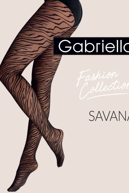 Panty Gabriella Savana 20 den zebra fino moderno elegante mujer