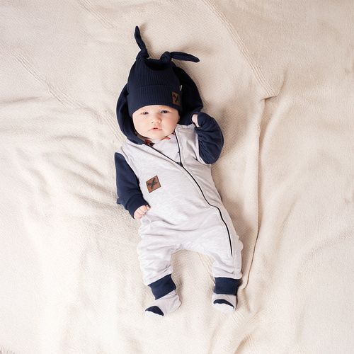 219271 Pantalones de chándal Willy Nicol - gris y azul marino con capucha y cremallera