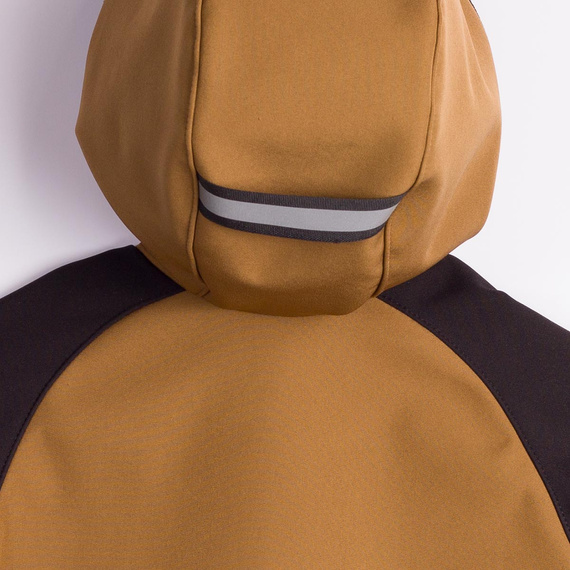 229020 Nicol Chaqueta softshell para niño con forro polar, capucha y reflectante - oliva