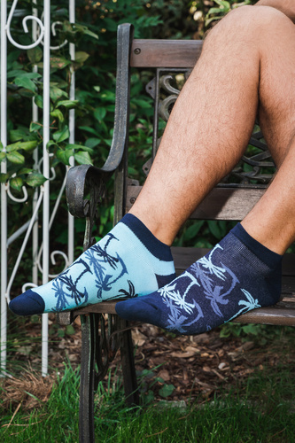 S152S Calcetines para pies Paleros Italian Fashion - azul marino/turquesa