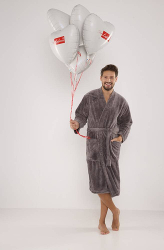 391 Albornoz de hombre Hugo De lafense - gris