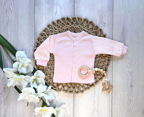Chaqueta bebé Mamatti KA15910 Flores – algodón rosa