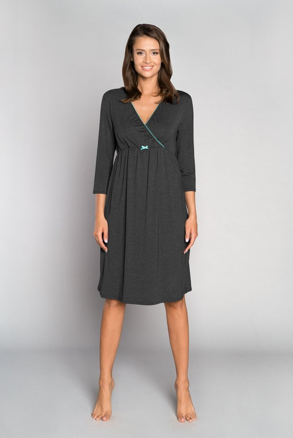 Italia Fashion embarazo y lactancia manga 3/4 sonata - melange oscuro/verde