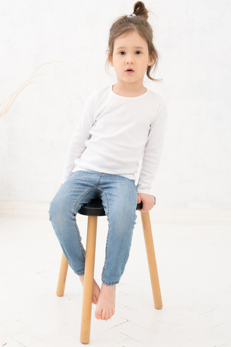 Camiseta Tosia para niña, manga larga Italian Fashion- blanca