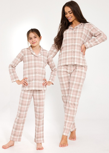 Pijama para niña Cornette 972/211, 973/211 Giorgia 2 100% algodón con apertura frontal