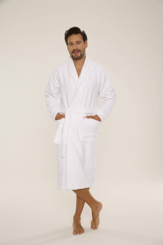 735 Bata de hombre Manuele De Lafense - blanco