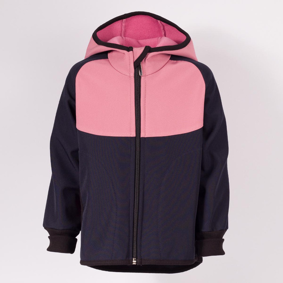 229040 Nicol Chaqueta infantil softshell con polar, capucha y reflectante - rosa