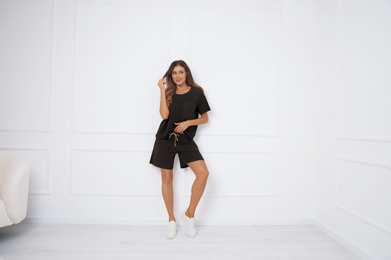 Conjunto Bono Ladies Moda Italiana - negro