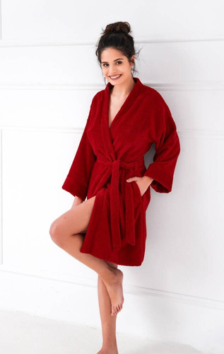 Albornoz enrollable para mujer Sensis - rojo