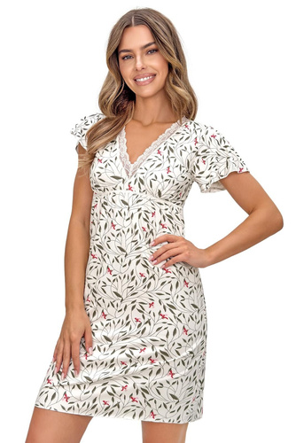 Camisón Melisa Donna – viscosa, escote en V con encaje