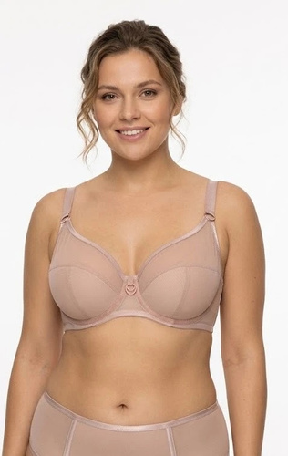 Biustonosz semi soft Azal Zoja beige, semi-rígido, de microfibra y malla
