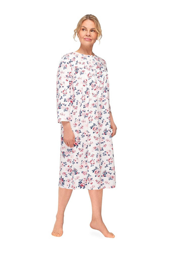 Bogna II 204 Camisón Martel 39 rosa de algodón con manga larga, abotonado, ideal para regalo para la abuela