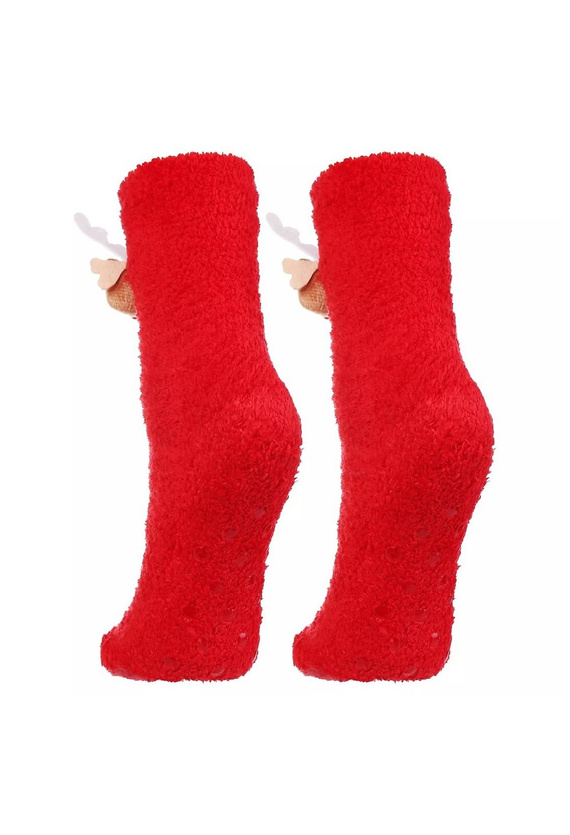 CSLS 250-031 ABS Moraj rojo Navidad calcetines unisex en una caja