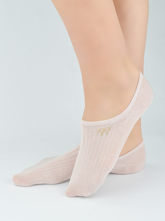 Bailarinas mujer Noviti ST097 de algodón con tejido a rayas y bordado decorativo