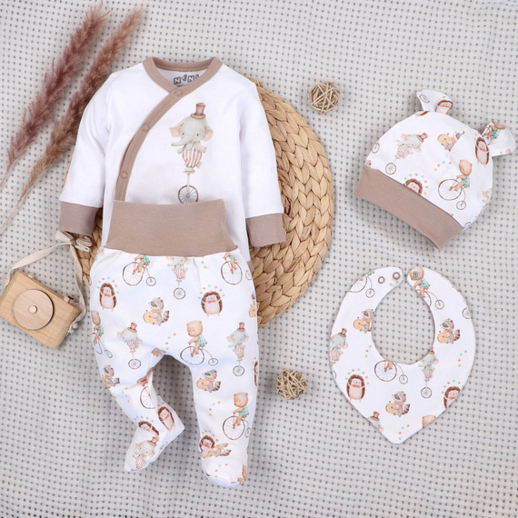 ABK-0049 Conjunto infantil Circus Nini de algodón orgánico 4 piezas