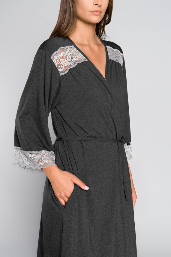 Sonata Albornoz de mujer Moda italiana melange oscuro