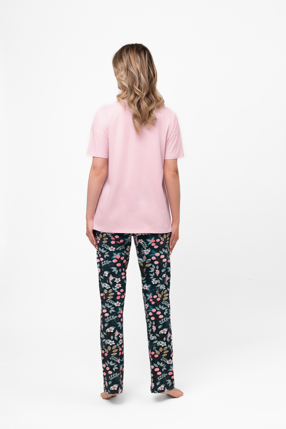 Pijama de algodón para mujer Marisal - manga corta, pantalón largo Moda Italiana