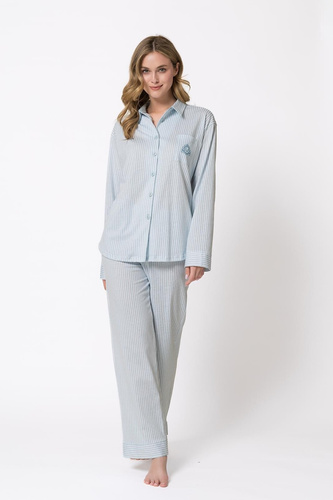Pijama de mujer Leveza 1768 Ania Groszkowa 100% algodón con botones