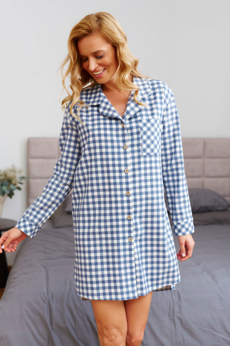 7300 Camisón de algodón elástico - comodidad y estilo - vaqueros azules