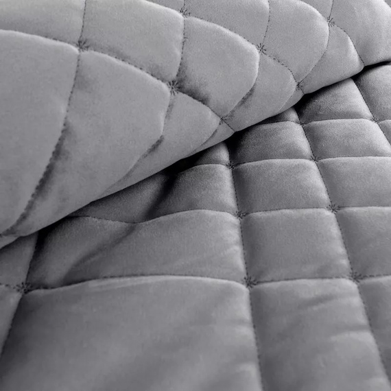 Ria 6 Colcha decorativa de terciopelo Eurofirany acero