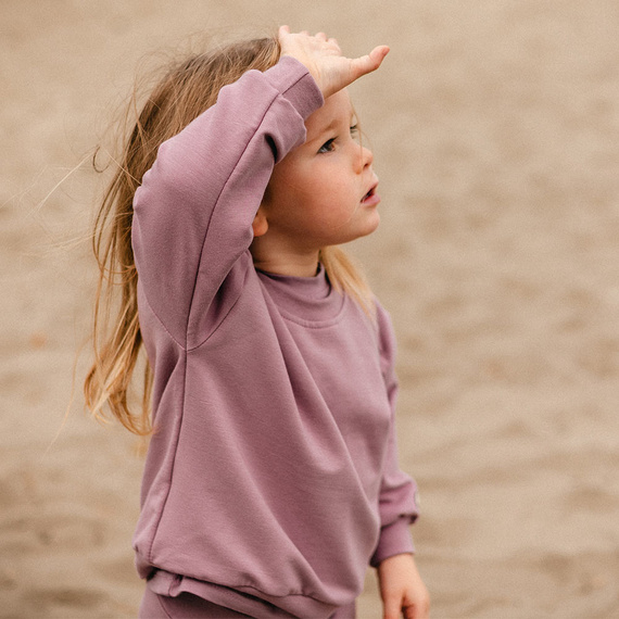 Sudadera Simply Comfy Eevi para niño - oversize, 100% algodón, brezo