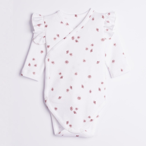 Nicol Hania 226094 Body cruzado manga larga flores crema