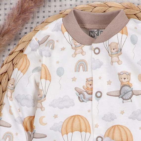 ABN-5510 Caftán para bebé Sky Journey Nini - algodón orgánico, cierre con automáticos