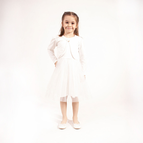 221166 Conjunto vestido y bolero Kiku Nicol elegante para niña