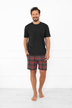 Pijama corto de hombre - melange oscuro 